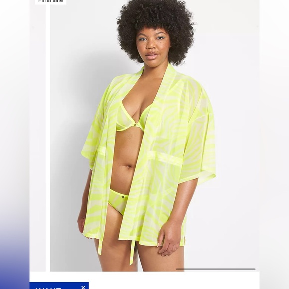 Lane Bryant cacique mesh kimono robe size 22/24 - Picture 8 of 8